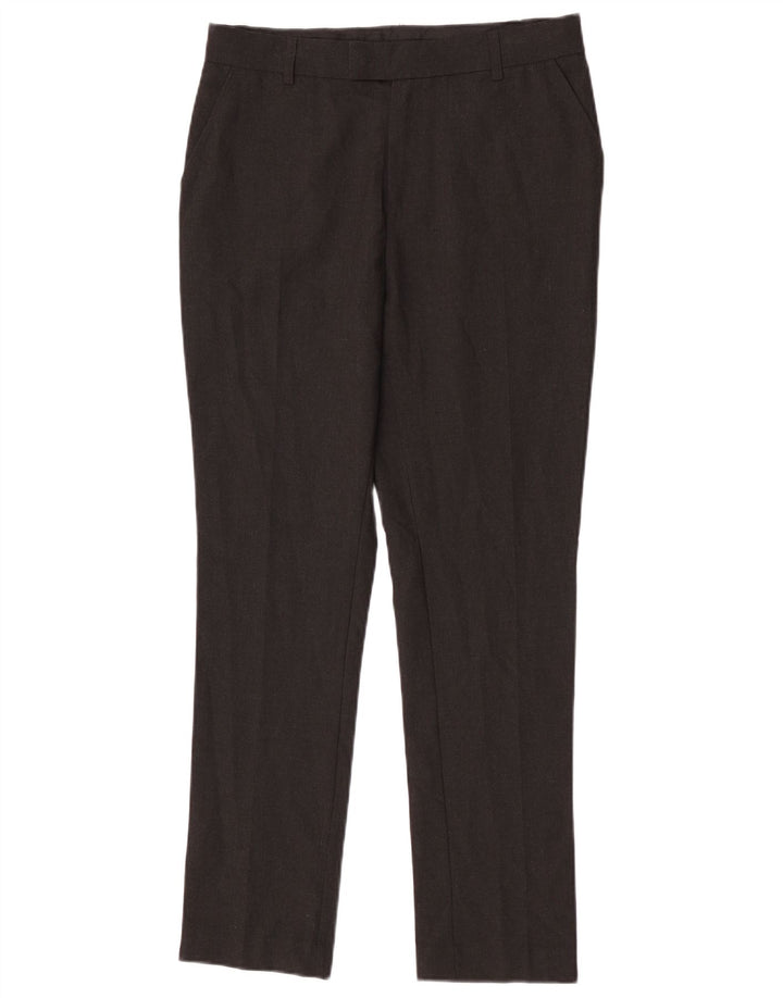 Marks & Spencer Pantalon de Costume Slim Garçon 14-15 Ans W29 L29 Gris Polyester