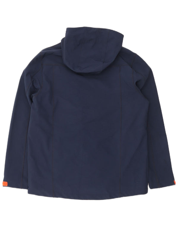 Mountain Warehouse Veste coupe-vent à capuche pour homme UK 40 Large Bleu marine