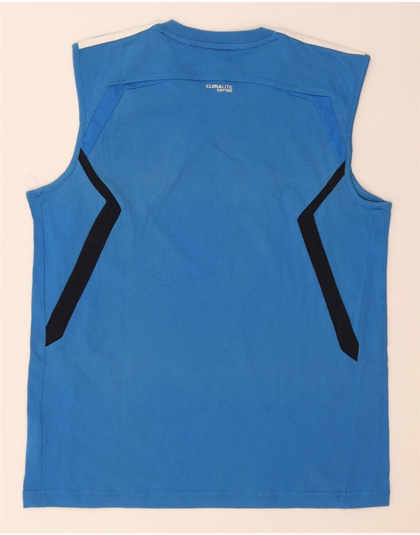 Adidas Hommes Climalite Débardeur Grand Bleu Colorblock Coton
