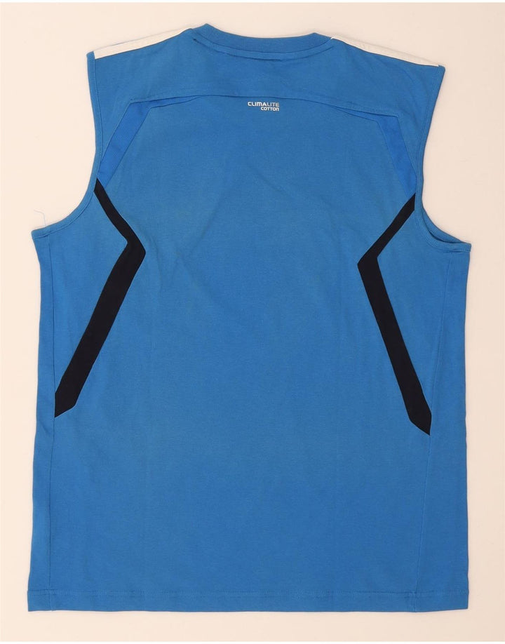 Adidas Hommes Climalite Débardeur Grand Bleu Colorblock Coton