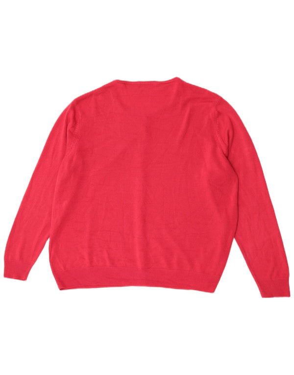 Marks & Spencer Pull Cardigan Femme UK 22 3XL Acrylique Rose