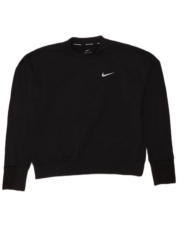 Nike Mens Dri Fit Loose Fit Sweatshirt Jumper XS Noir Polyester