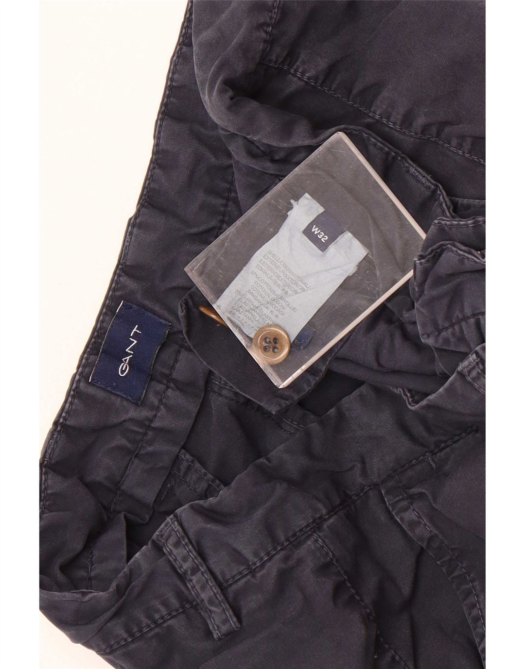 Gant Short Chino Homme W32 Bleu Marine Moyen Coton
