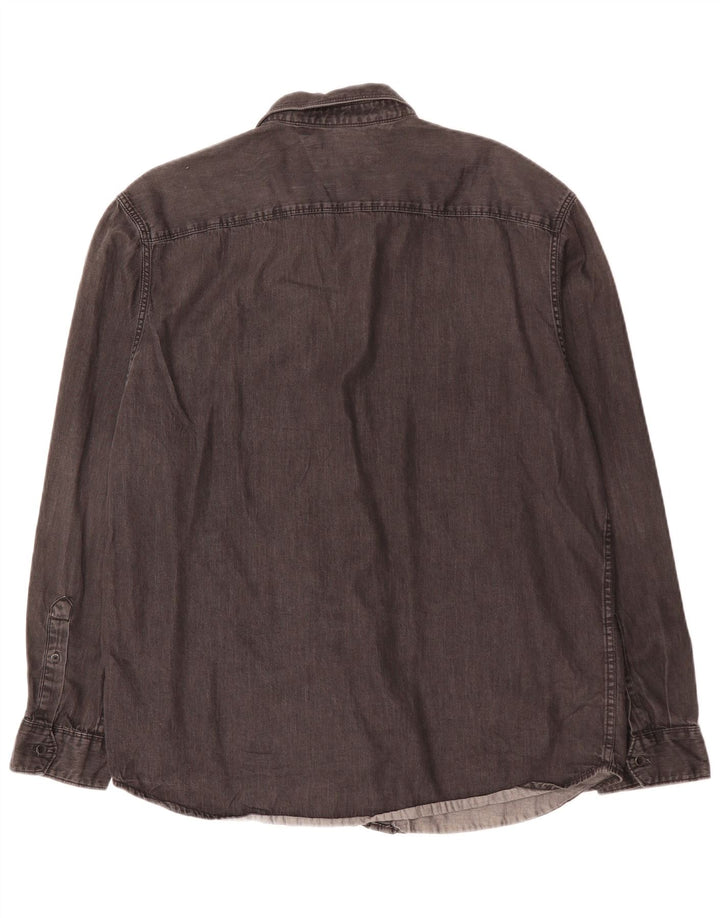 CALVIN KLEIN JEANS Chemise en Jean Homme Large Noir Coton