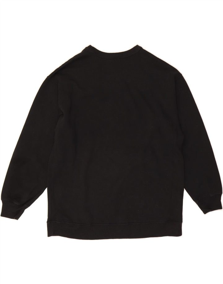 HOLLISTER Mens Graphic Sweatshirt Jumper Medium Black Cotton Vintage Hollister and Second-Hand Hollister from Messina Hembry 