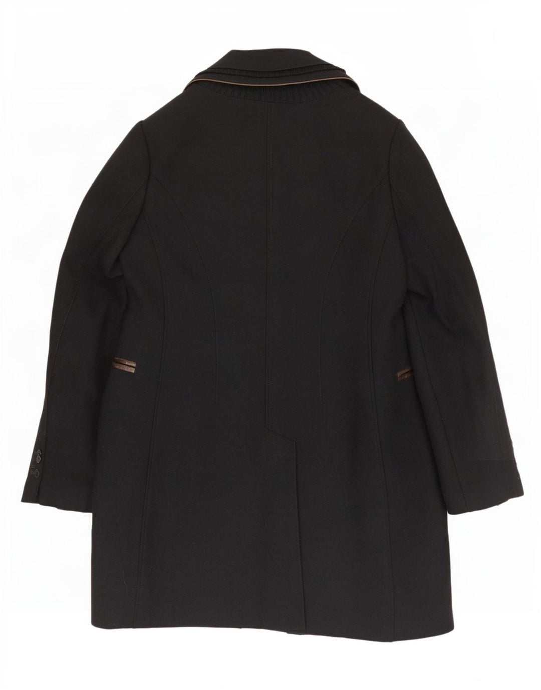 Mabrun Pardessus Femme IT 48 XL Noir Laine Vierge
