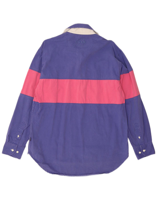 Crew Clothing Polo de Rugby à Manches Longues Homme Bleu Moyen Colorblock