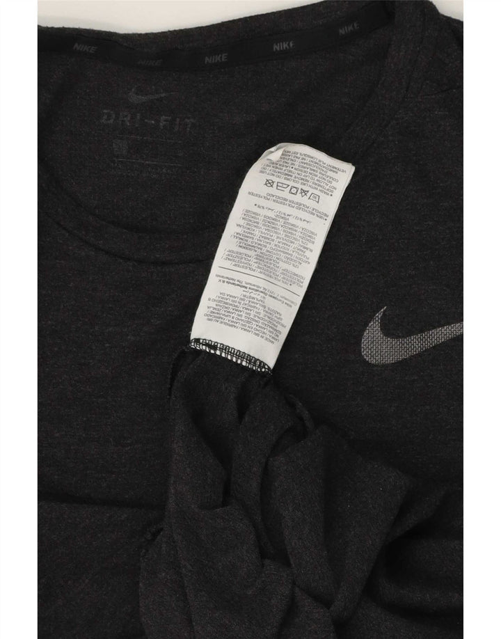 Nike Homme Dri Fit T-Shirt Haut Gris Moyen Polyester