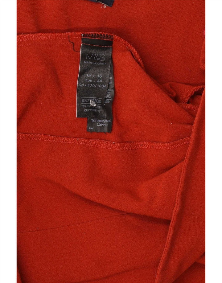 Marks & Spencer Veste blazer ouverte pour femme UK 16 Large Orange Polyester