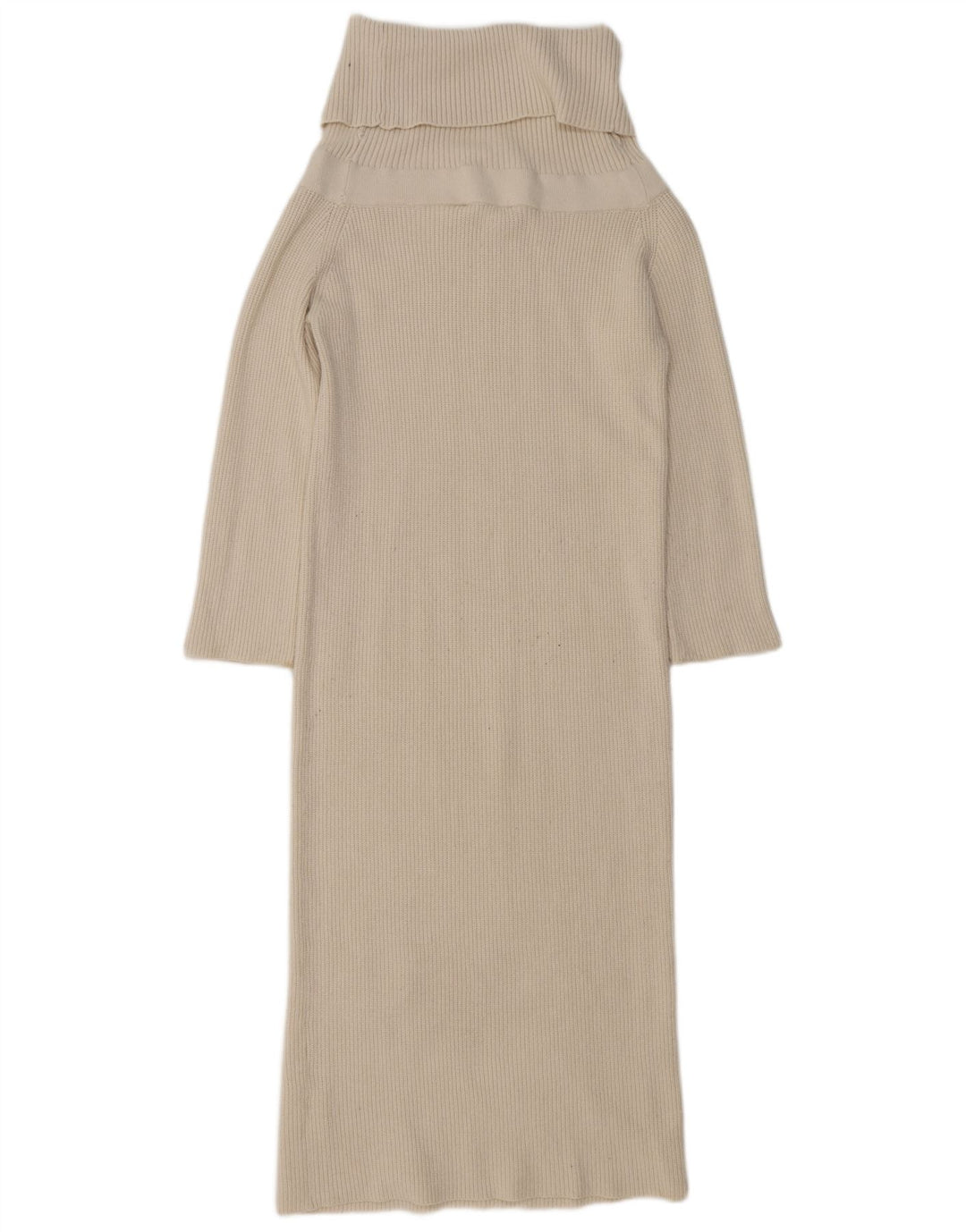 Zara Femme Robe Pull UK 14 Viscose Beige Moyen