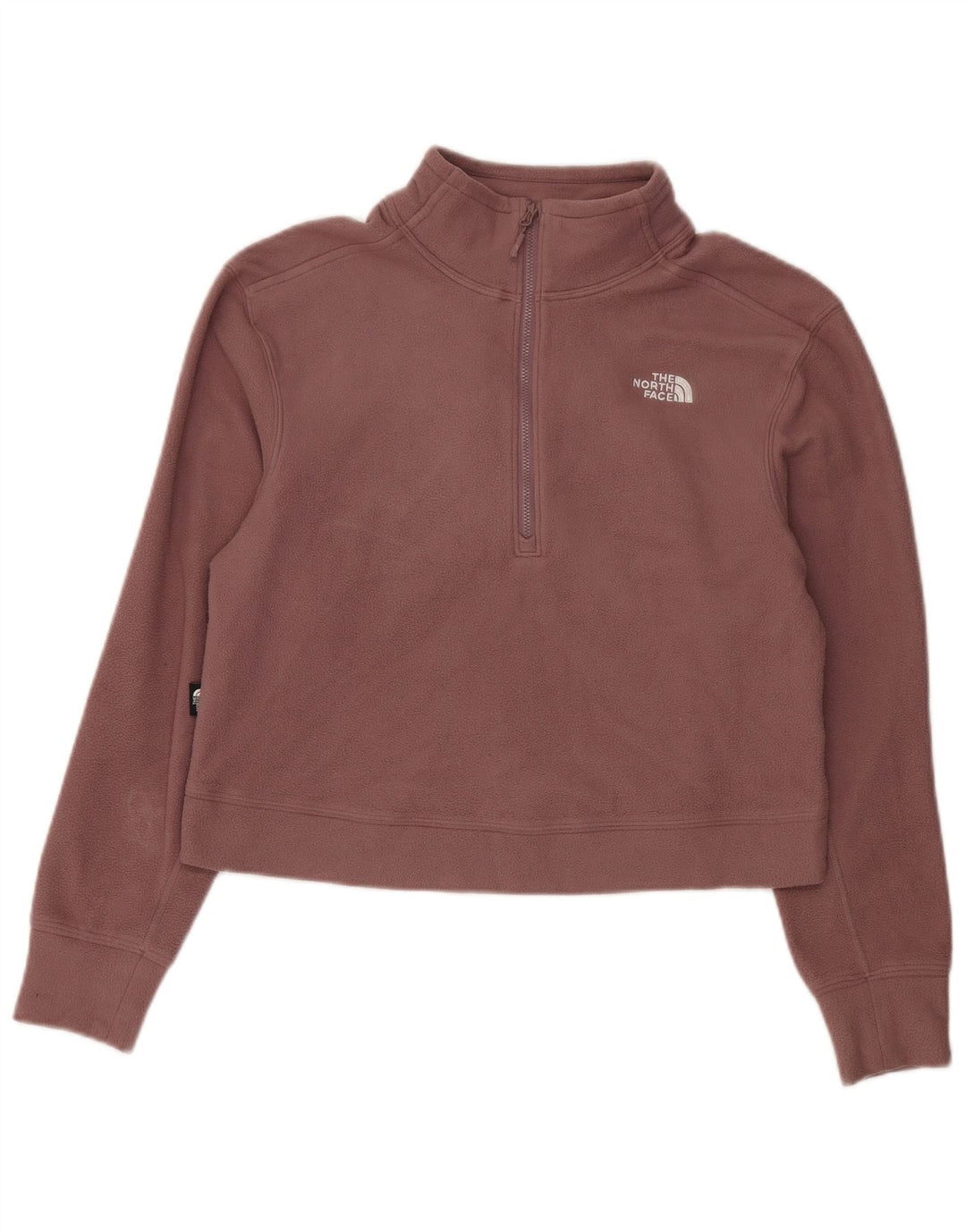 THE NORTH FACE Pull court en polaire à col zippé pour femme UK 14 Rose moyen