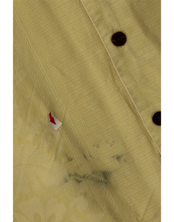 Tommy Bahama Chemise à manches courtes pour homme en soie florale jaune moyen