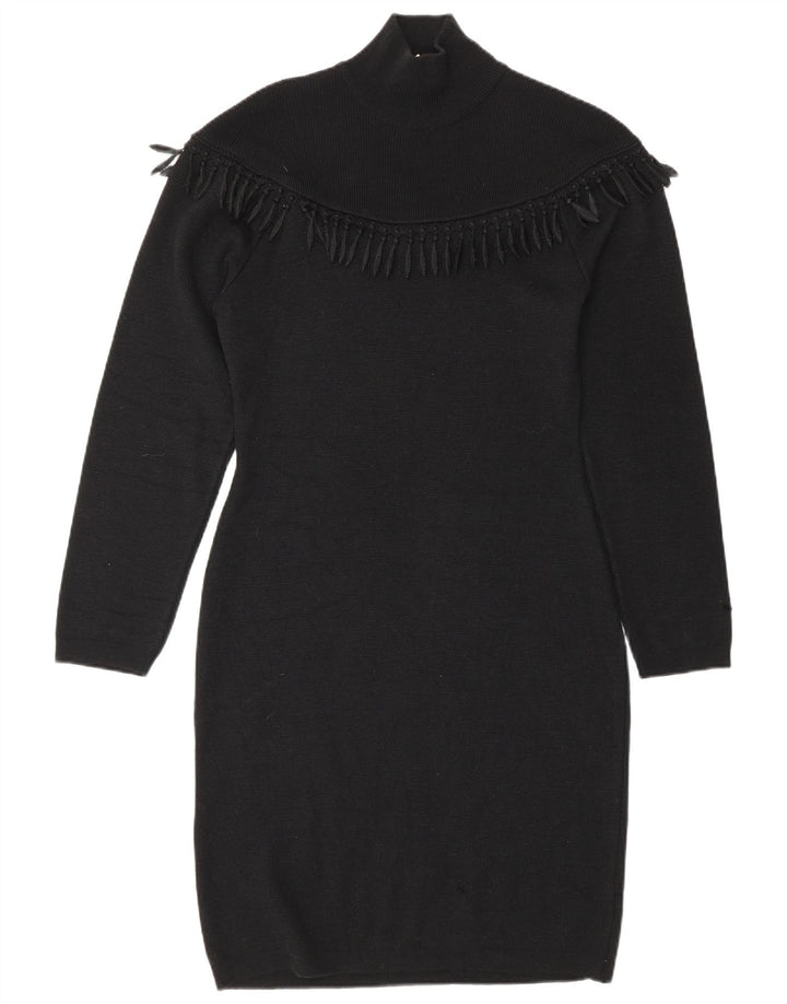 Byblos Robe pull à manches longues pour femme IT 42 Laine noire moyenne