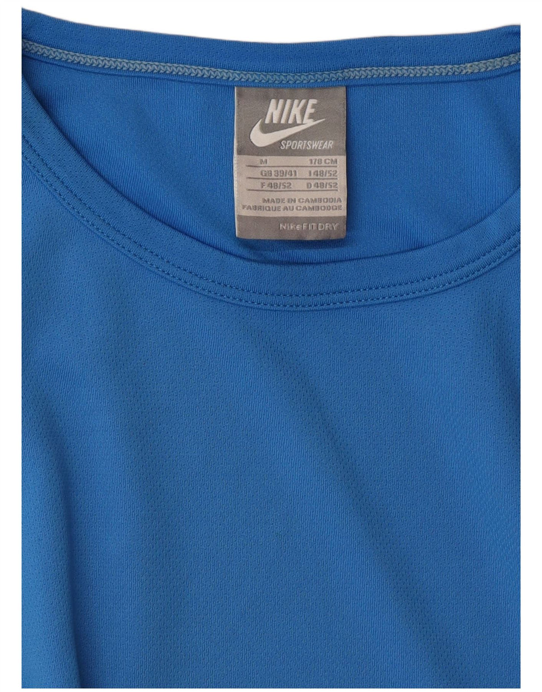 NIKE T-shirt Fit Dry pour homme UK 39/41 Bleu moyen