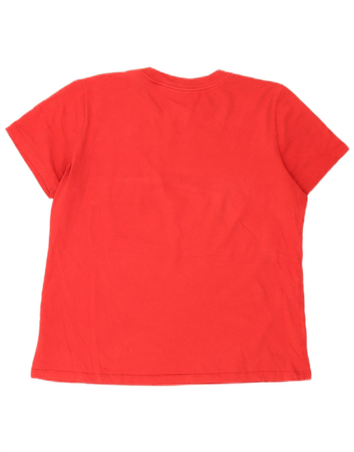 Nike Homme Dri Fit Graphic T-Shirt Haut Rouge Moyen Coton