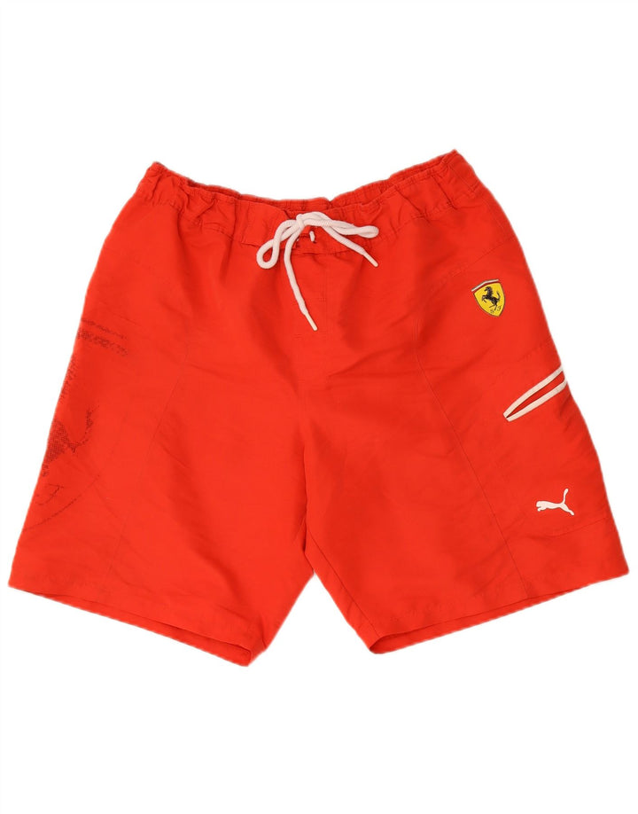 Puma Short de Bain Ferrari Graphic Homme Rouge Moyen Polyester