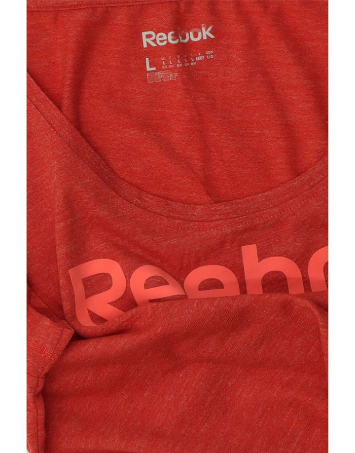 Reebok T-shirt graphique pour femme UK 14 Large Rouge