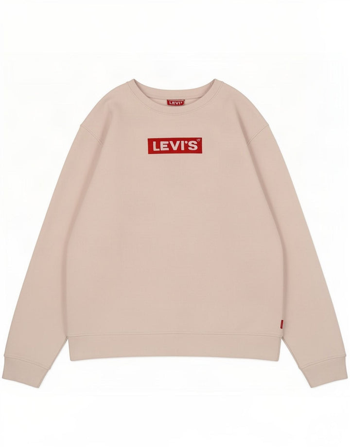 Levi's Graphic Sweatshirt Jumper Small Homme Blanc Coton