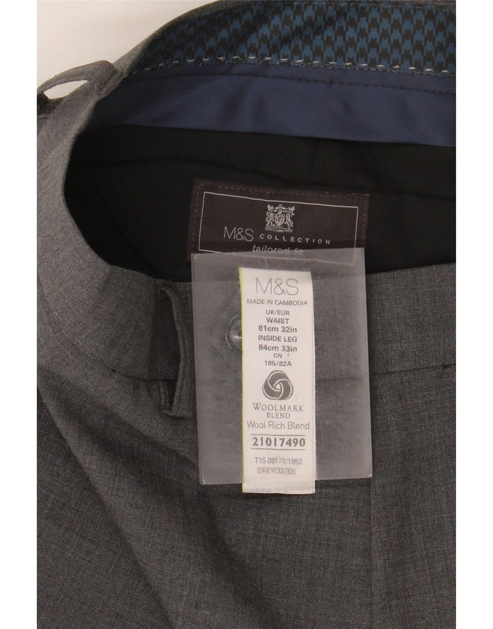 Marks & Spencer Pantalon de costume slim coupe ajustée pour homme W32 L33 Gris laine