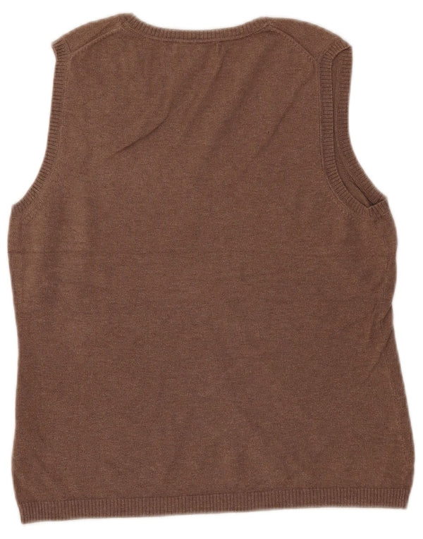 Boden Womens Vest Débardeur UK 12 Marron Moyen Coton