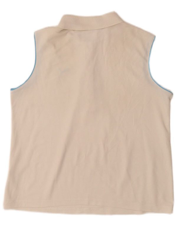 PUMA Polo sans manches pour femme UK 14 Medium Off White
