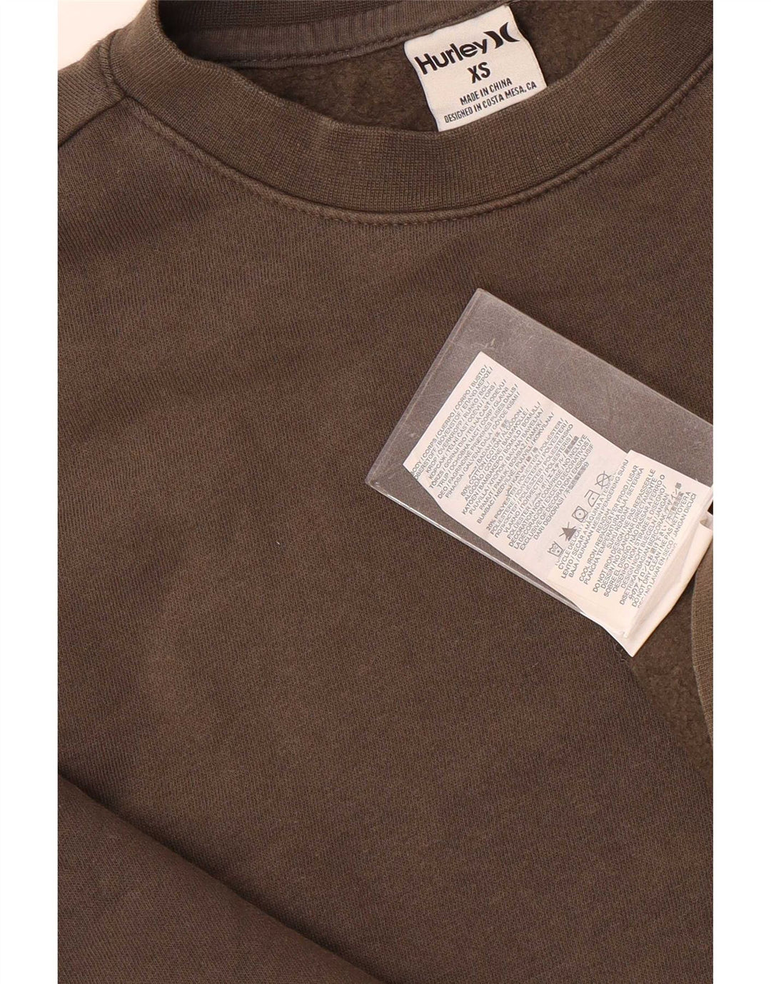 Hurley Mens Graphic Sweatshirt Jumper XS Marron Coton