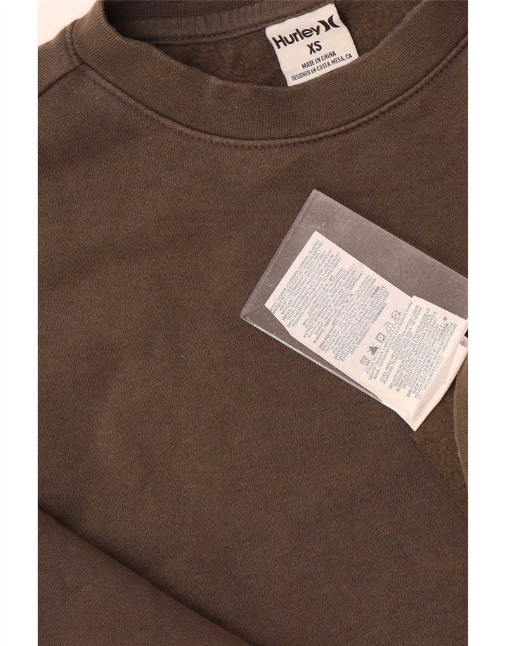 Hurley Mens Graphic Sweatshirt Jumper XS Marron Coton