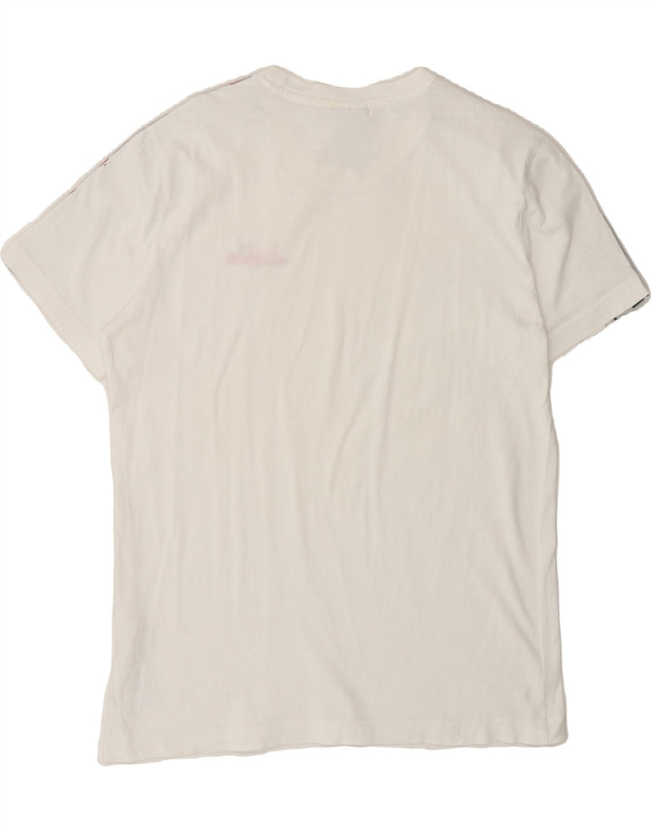 DIADORA Mens Graphic T-Shirt Top Small White Cotton Vintage Diadora and Second-Hand Diadora from Messina Hembry 