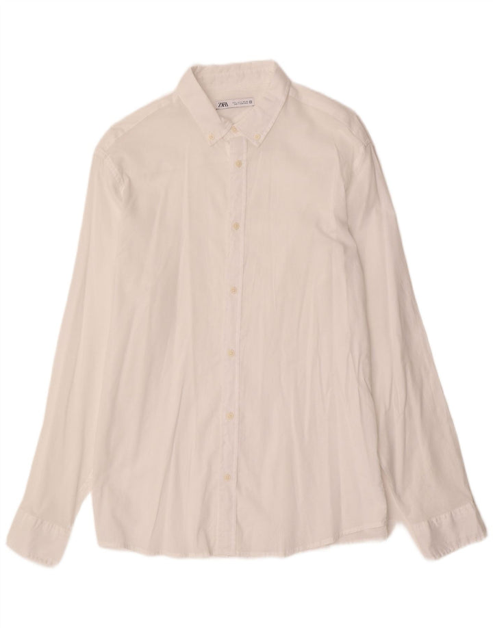 Zara Chemise Homme Large Blanc