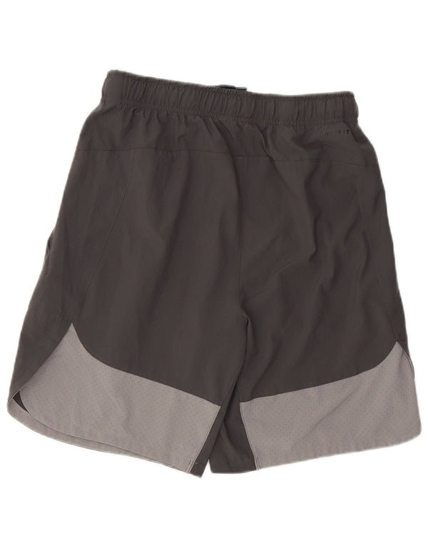 Nike Short de sport Dri Fit pour homme en polyester color block Taille S Gris