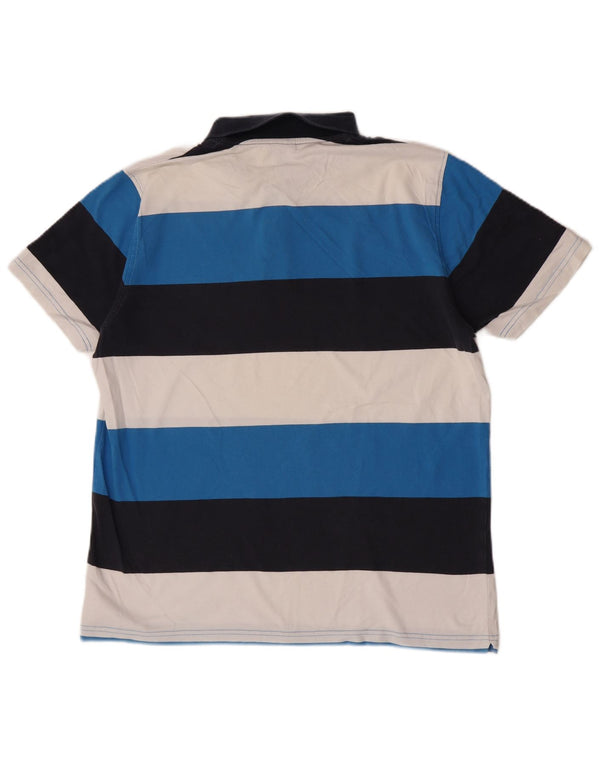 Nike Polo Homme UK 47/48 2XL Bleu Colorblock Coton