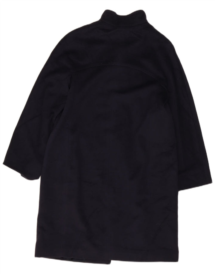 Max Mara Manteau Femme UK 16 Large Bleu Marine Laine Vierge