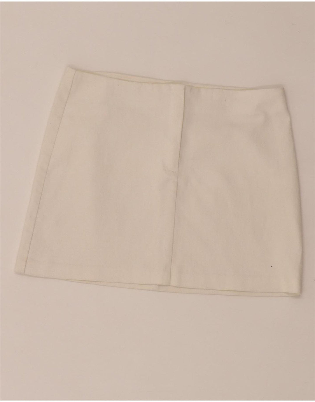 Benetton Mini Jupe W28 Femme Blanc Moyen