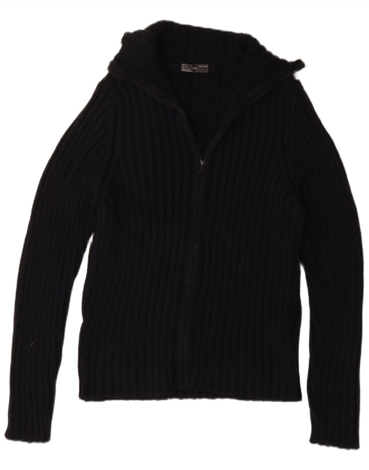 Zara Cardigan Homme Pull Large Bleu Marine Coton