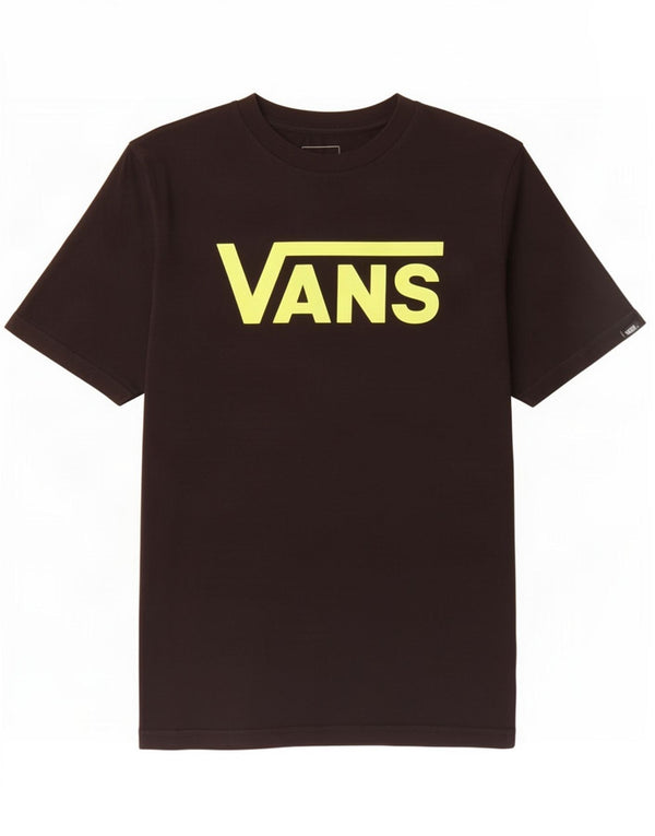Vans T-shirt graphique coupe personnalisée pour garçon 12-13 ans Grand noir en coton