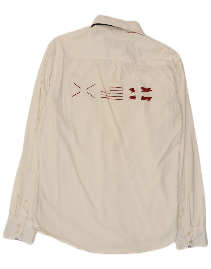 Napapijri Chemise Graphique Homme Large Blanc Coton