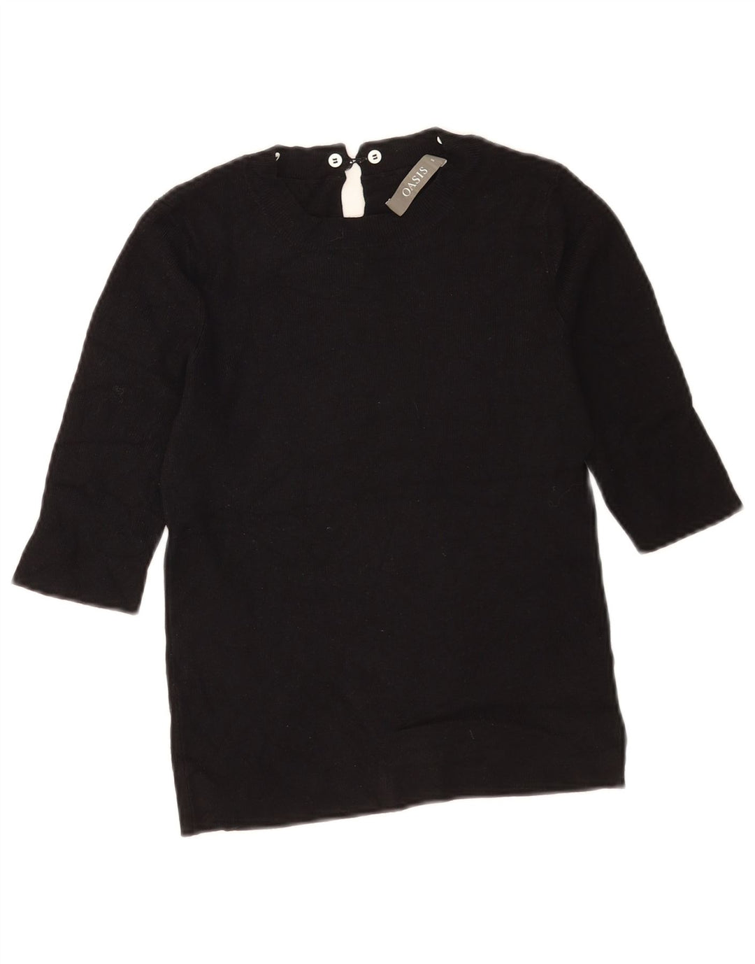 Oasis Haut à manches 3/4 pour femme UK 8 Small Noir