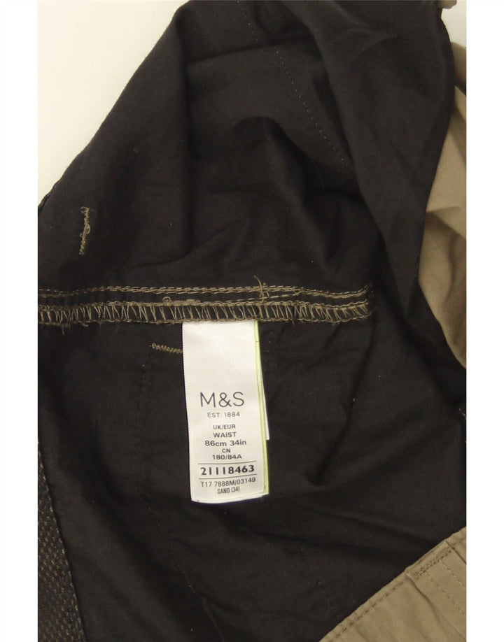 Marks & Spencer Short cargo pour homme W34 en coton kaki Taille L