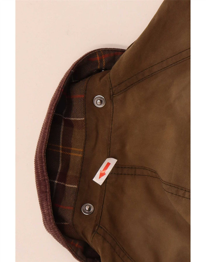 Barbour Veste en coton ciré pour femme UK 14 Large Marron