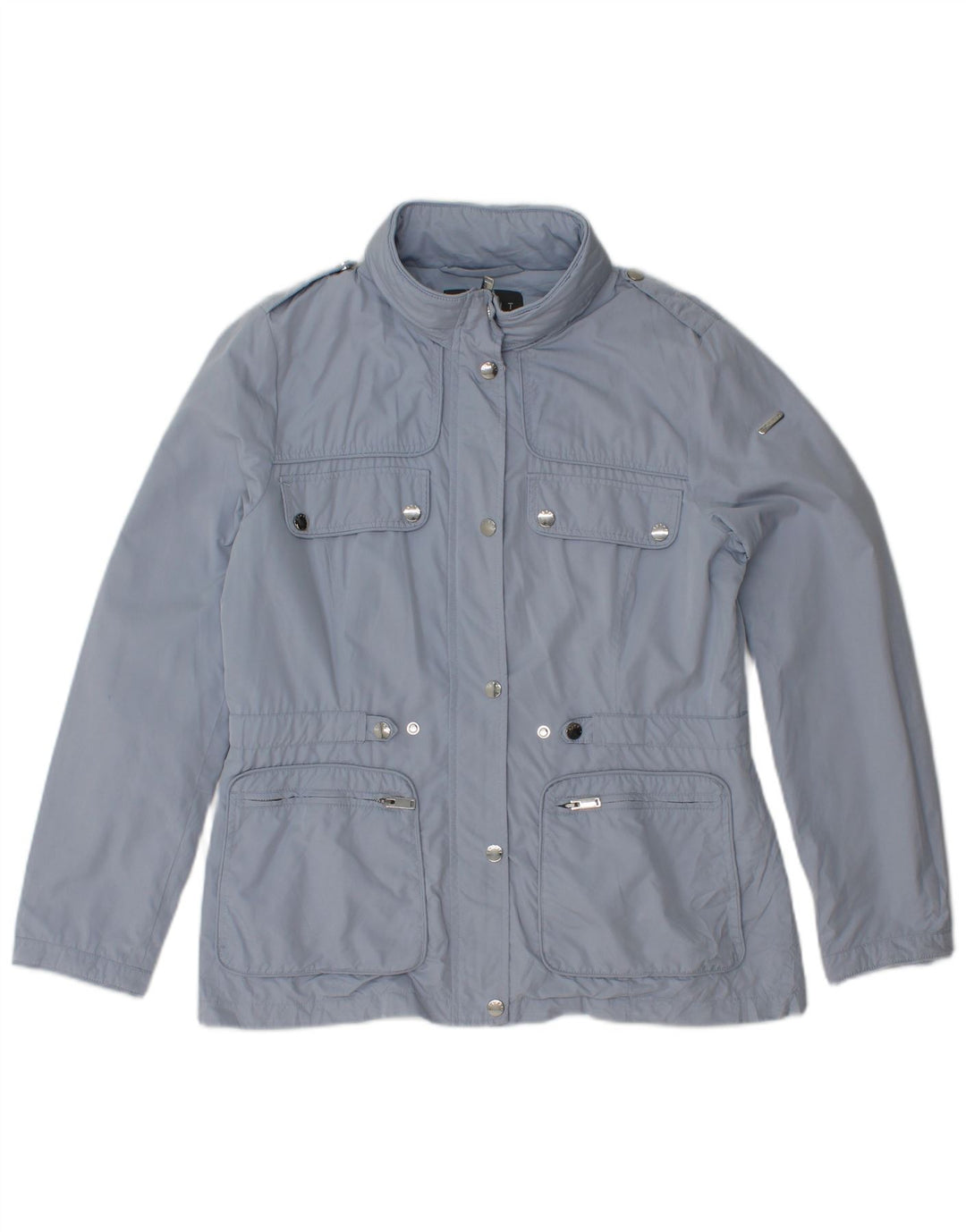 ESPRIT Veste Militaire Femme UK 12 Bleu Moyen Polyester