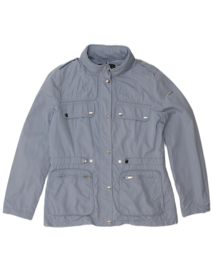 ESPRIT Veste Militaire Femme UK 12 Bleu Moyen Polyester