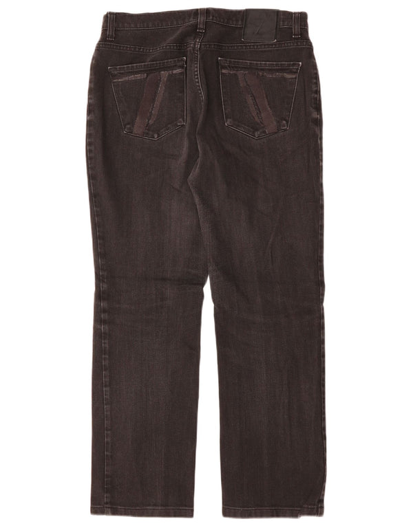 TRUSSARDI Womens Straight Jeans W30 L27 Black Cotton