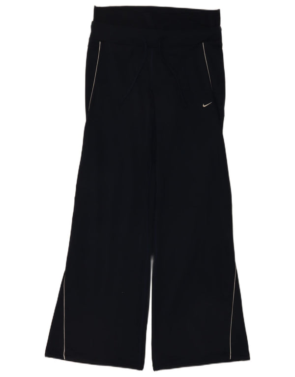 Nike Pantalon de survêtement évasé pour femme UK 8/10 Small Bleu marine Polyester