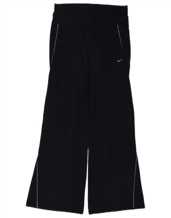 Nike Pantalon de survêtement évasé pour femme UK 8/10 Small Bleu marine Polyester