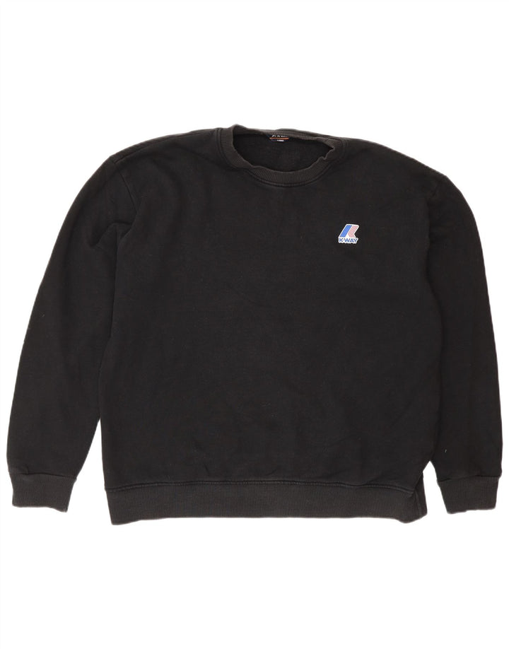 K-Way Sweat-shirt pour homme en coton noir Taille L