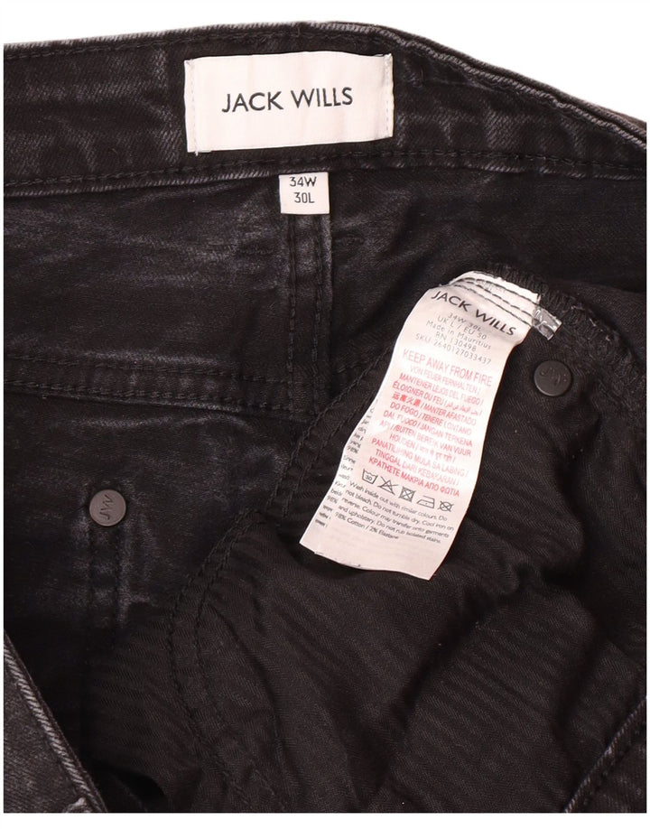 JACK WILLS Jean Slim Homme W34 L27 Coton Noir