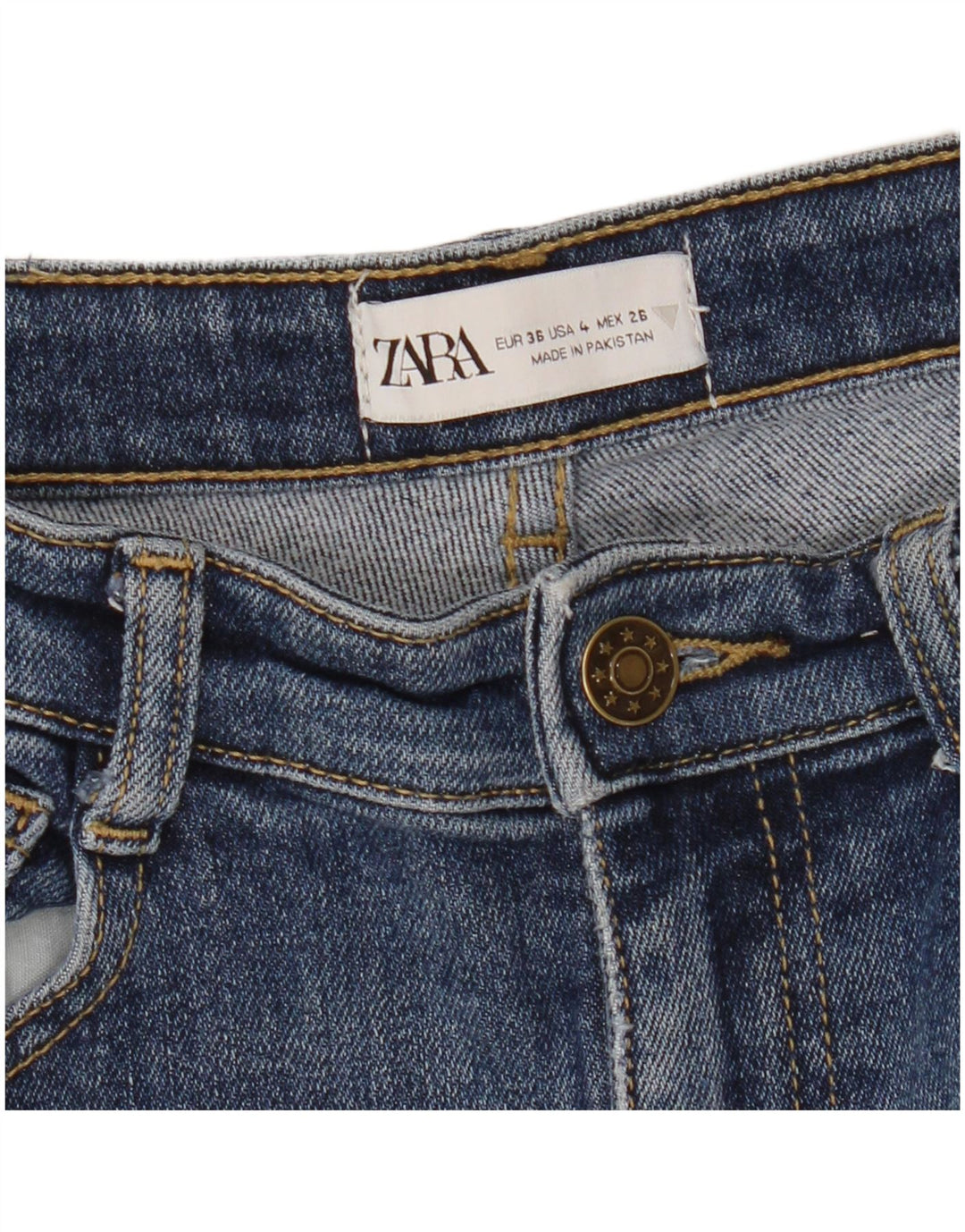 Jean Slim Femme ZARA EU 36 XS W26 L27 Bleu