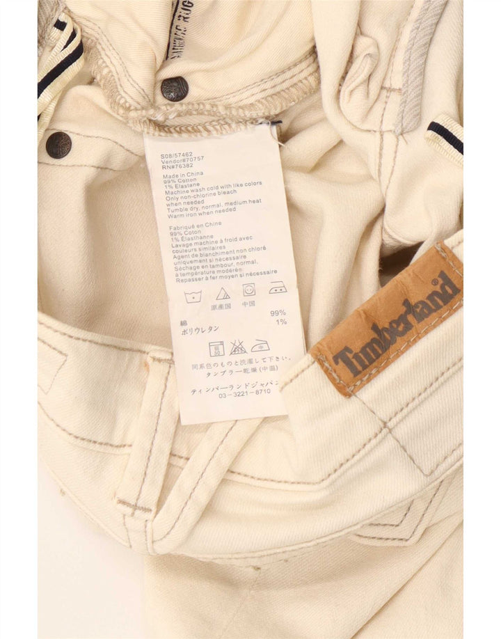 Timberland Jean Droit Femme W27 L28 Coton Blanc Cassé
