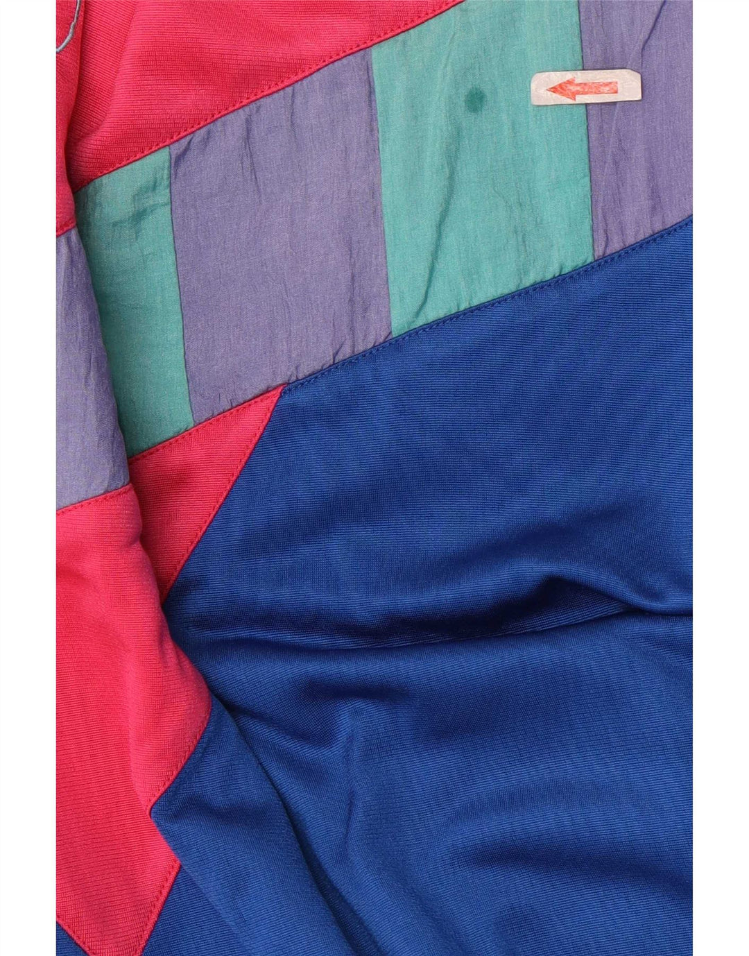 vintage Mens Survêtement Top Veste XL Multicolore Colourblock Polyester