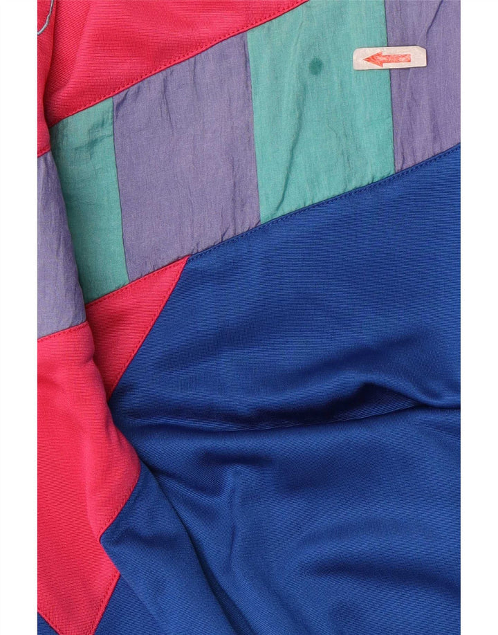 vintage Mens Survêtement Top Veste XL Multicolore Colourblock Polyester